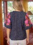 Midnight Bloom Top