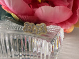 Rhinestone Clover Earrings