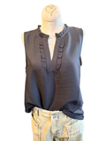 Noir Ruffle Top