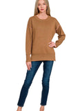 Cause & Effect Sweater (camel/pink)