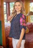 Midnight Bloom Top
