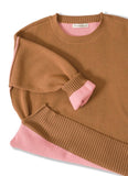 Cause & Effect Sweater (camel/pink)