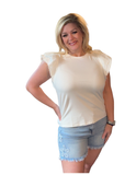 Eyelet Flutter Top