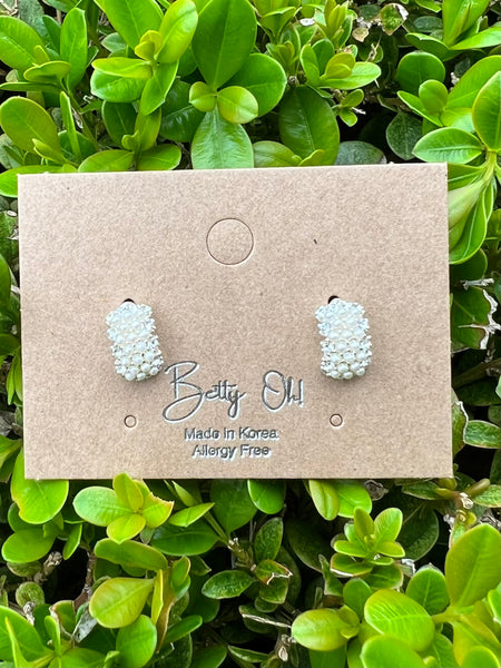 Pin Up Pearl Studs by Betty Oh
