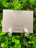 Checkmate Stud Hoops by Betty Oh