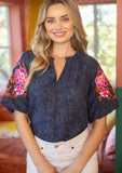 Midnight Bloom Top