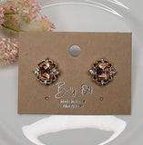 Vintage Couture Studs by Betty Oh - peach