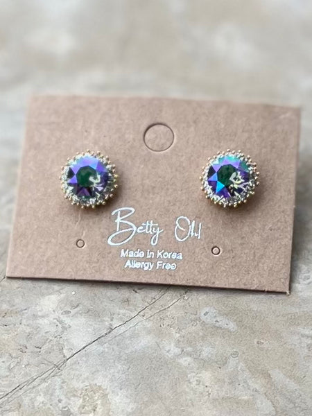 Crystal Ball Studs by Betty Oh
