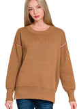 Cause & Effect Sweater (camel/pink)