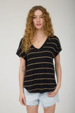 Midnight Gold Stripe Top