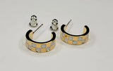 Checkmate Stud Hoops by Betty Oh
