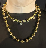 Large Bead Necklace- Gold