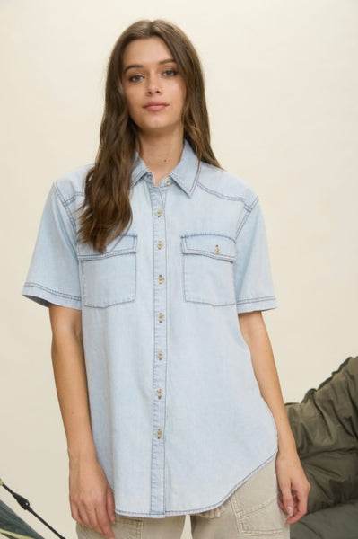Sunday Chambray Top