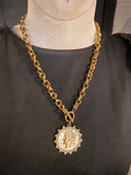 Large Coin Necklace- Gold