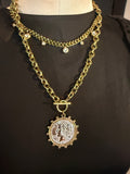 Large Coin Necklace- 2 tone