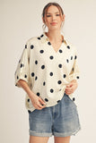 Parisian Polka Top- White
