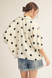 Parisian Polka Top- White