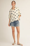 Parisian Polka Top- White