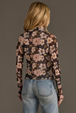 Moonlit Peony Mesh Top