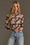 Moonlit Peony Mesh Top