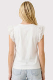 Eyelet Flutter Top