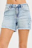 Sunlit Bloom Denim Shorts