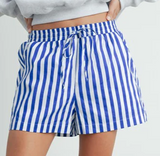 Sail Away Shorts- Blue/White Striped