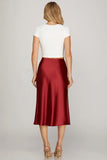 Scarlet Slip Midi Skirt